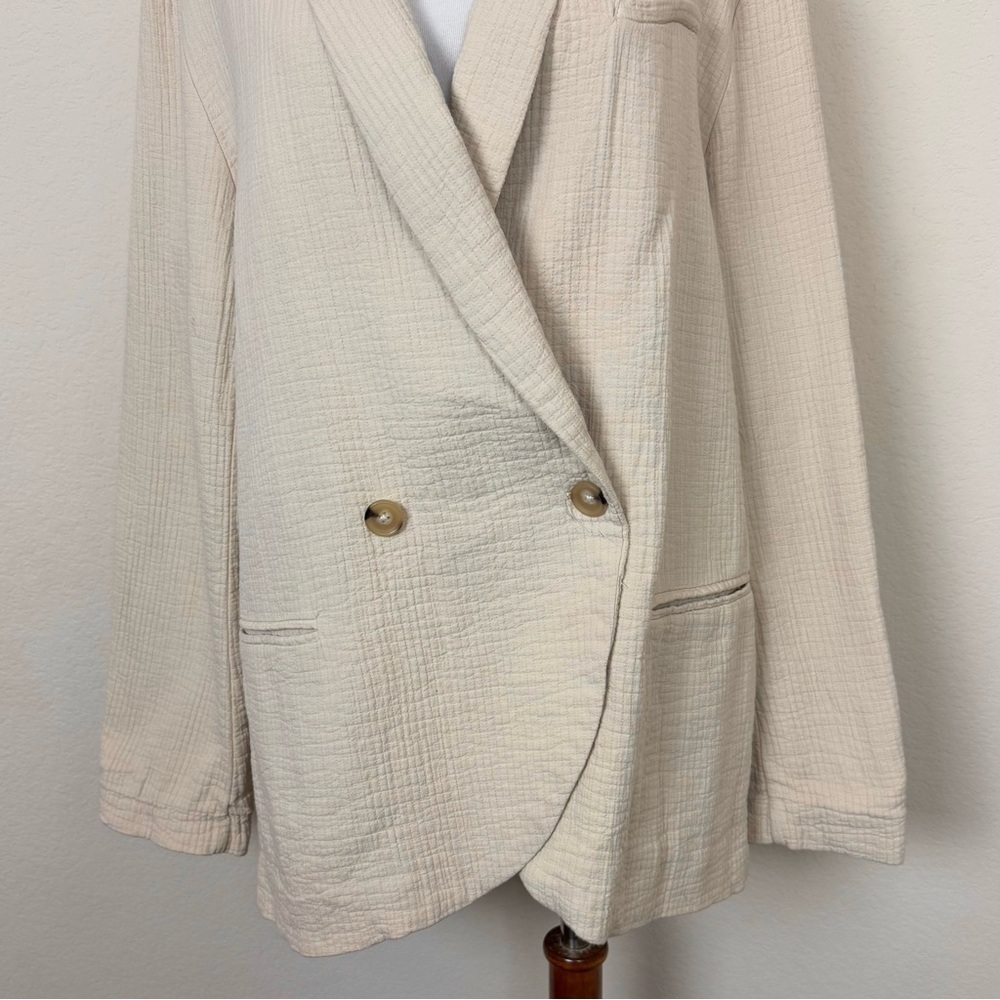 Free People Rowan Cotton Blazer in Ecru - Picture 10 of 14